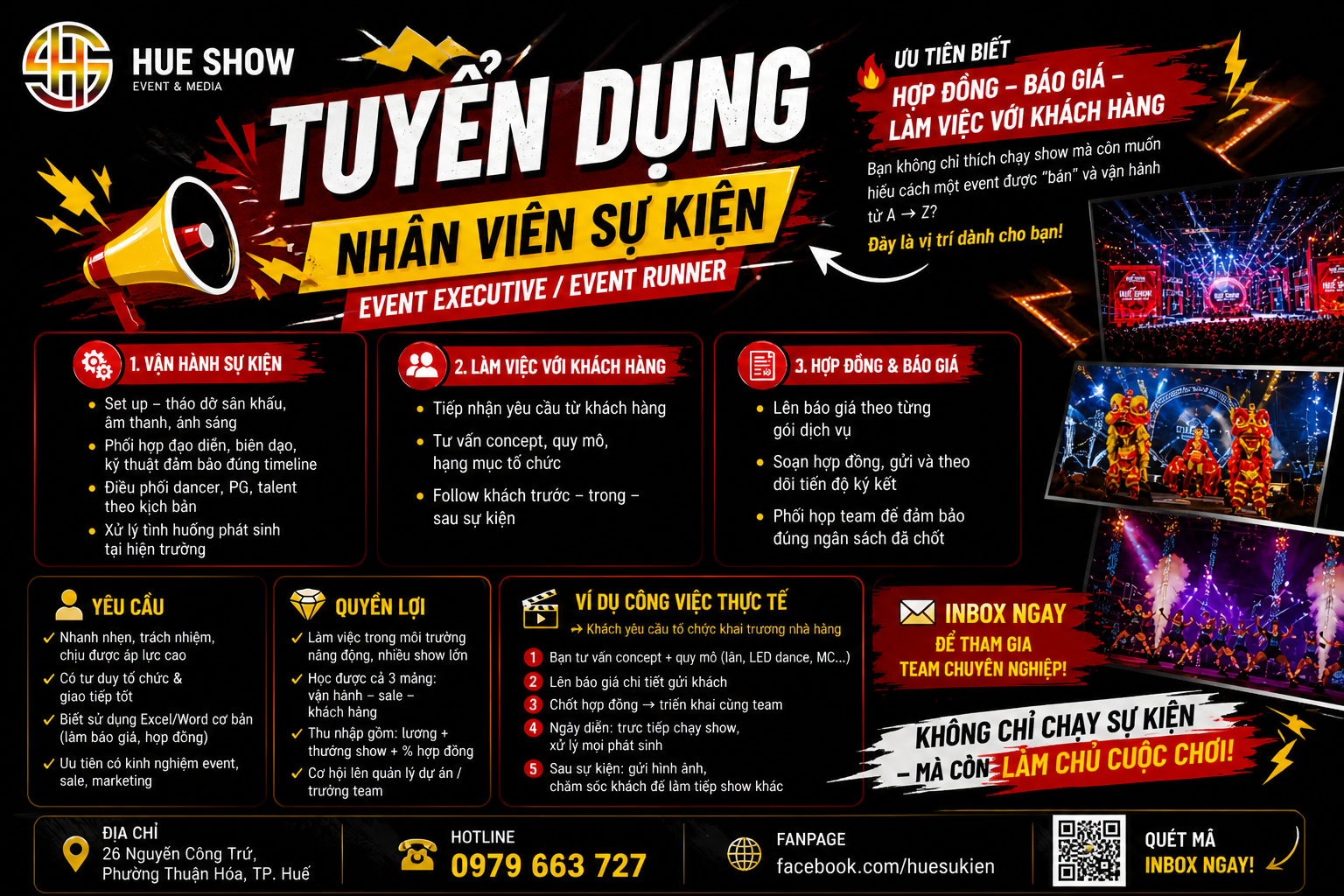 TUYỂN DỤNG NHÂN VIÊN SỰ KIỆN / CHẠY VIỆC EVENT