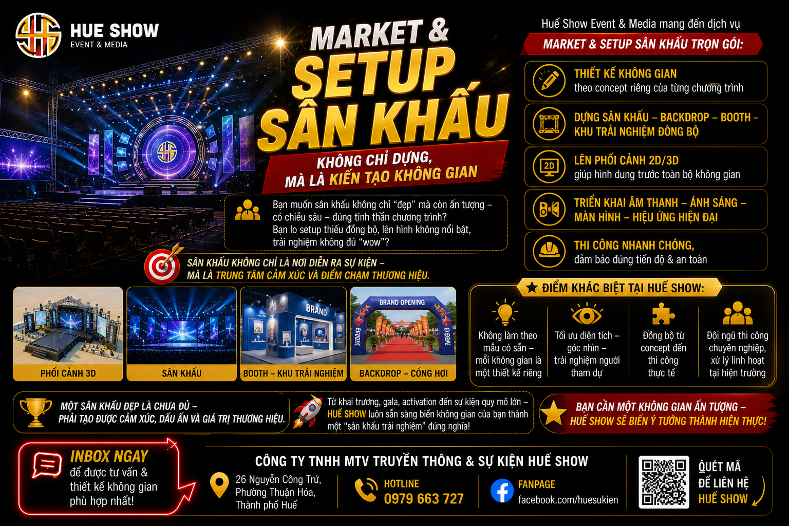 🎯 MARKET & SETUP SÂN KHẤU - KHÔNG CHỈ DỰNG, CÒN LÀ "KIẾN TẠO KHÔNG GIAN"