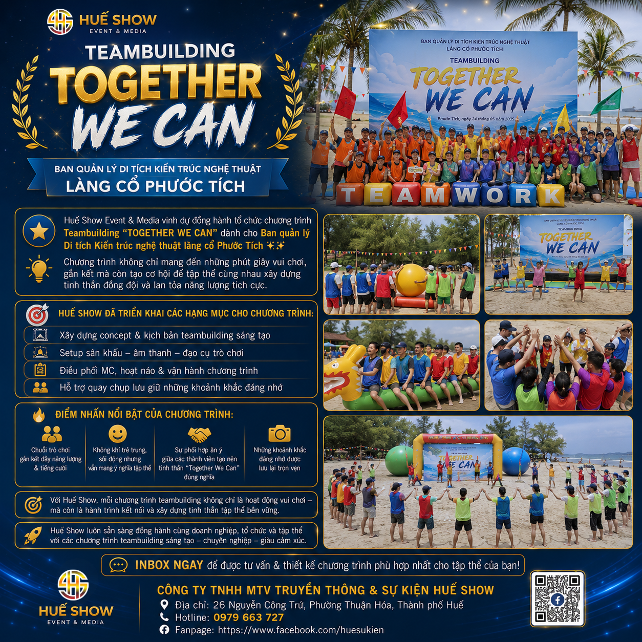 Tổ chức teambuilding kết nối tập thể – Chương trình "Together We Can" cho làng cổ Phước Tích | Huế Show